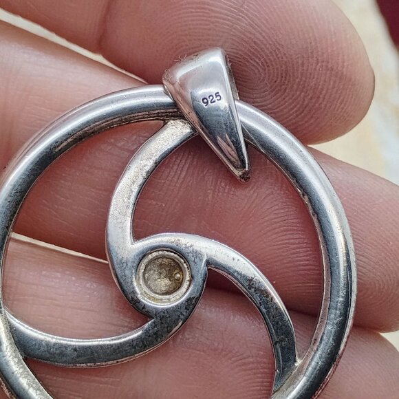 Sterling Silver Carriage Brake Wheel Pendant by Catalyst Designs Triskelion - Picture 4 of 5